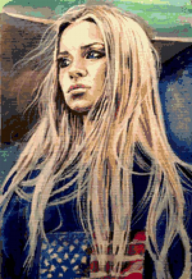 Девушка - блондинка, девушка, портрет - предпросмотр