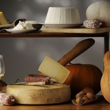 Схема вышивки «Натюрморт с сыром»