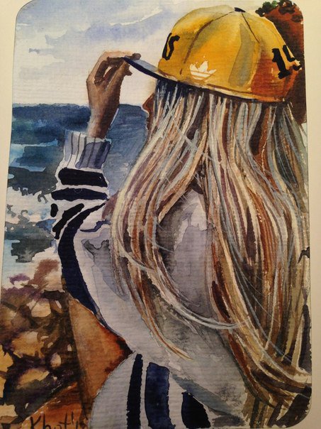 Девушка на море - блондинка, портрет, девушка - оригинал