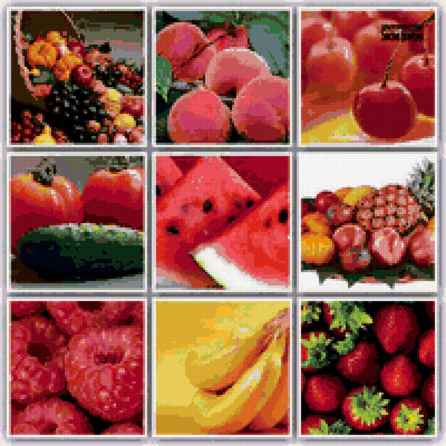 Вкуснятина - персики, фрукты, овощи, арбуз - предпросмотр