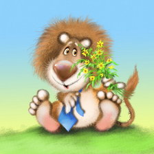 Схема вышивки «лев Чандр»