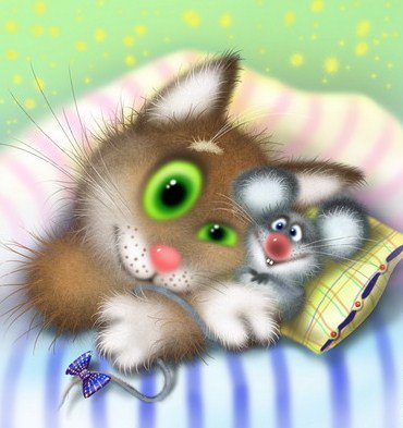 спокойной ночи - мультик, сказка, животные - оригинал