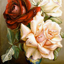 Оригинал схемы вышивки «Букет роз» (№416616)