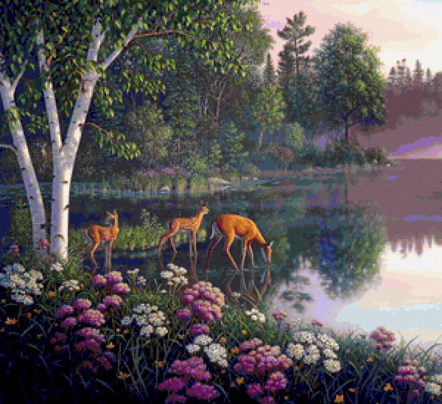 1 часть полиптиха4 - диптих, триптих, полиптих, природа, животные - предпросмотр