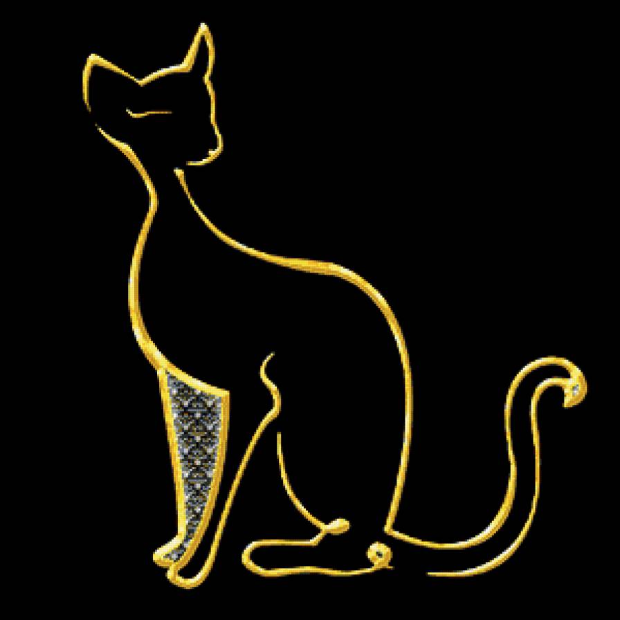 №416970 - узор, подушка, кошки, силуэт, цветы, кошка - предпросмотр