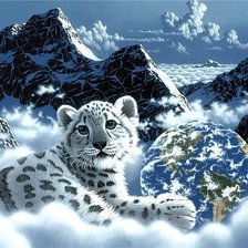 Схема вышивки «белый тигренок»