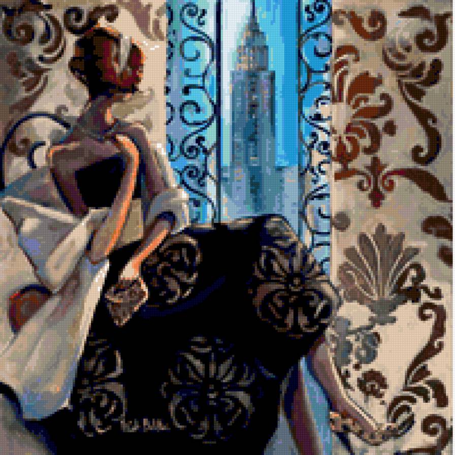 девушка у окна - женский образ, окно, красиво, город, девушка - предпросмотр