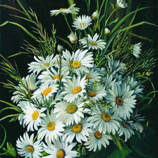 Схема вышивки «Букет ромашек»