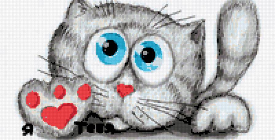 котенок с любовью - мило, на подушку, кошки, котенок - предпросмотр