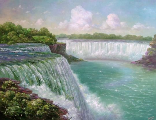 Серия "Пейзажи" - пейзаж, водопад - оригинал