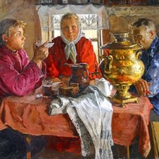 Схема вышивки «чаепитие»