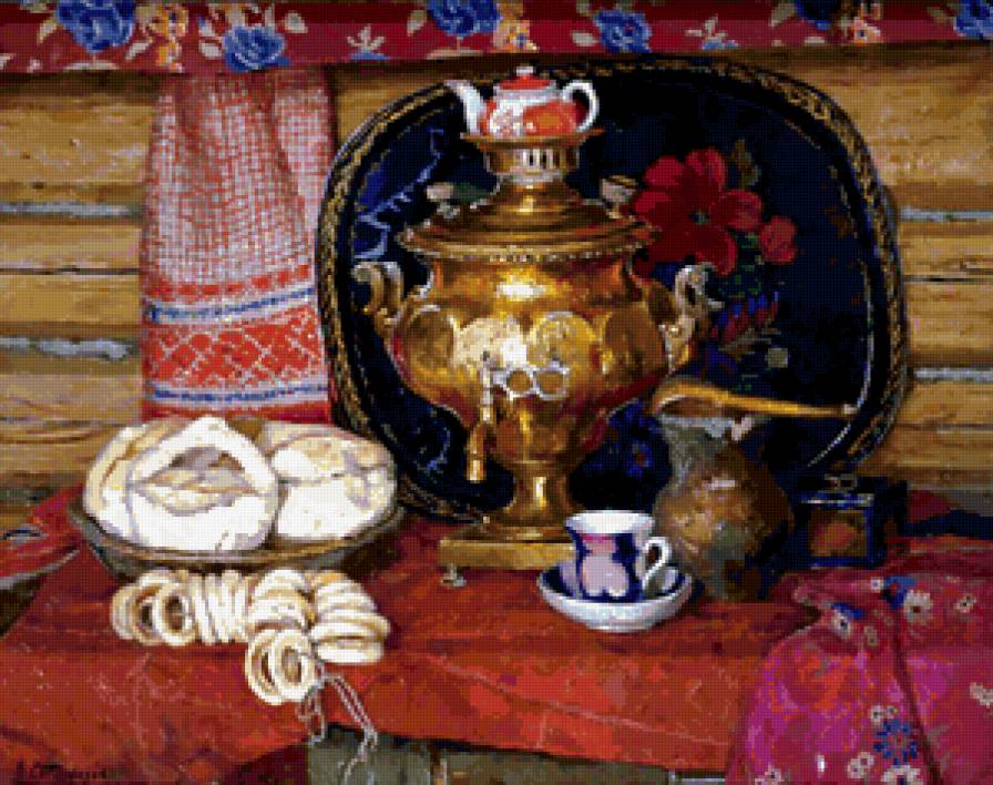 чай с баранками - по картинам художников - предпросмотр