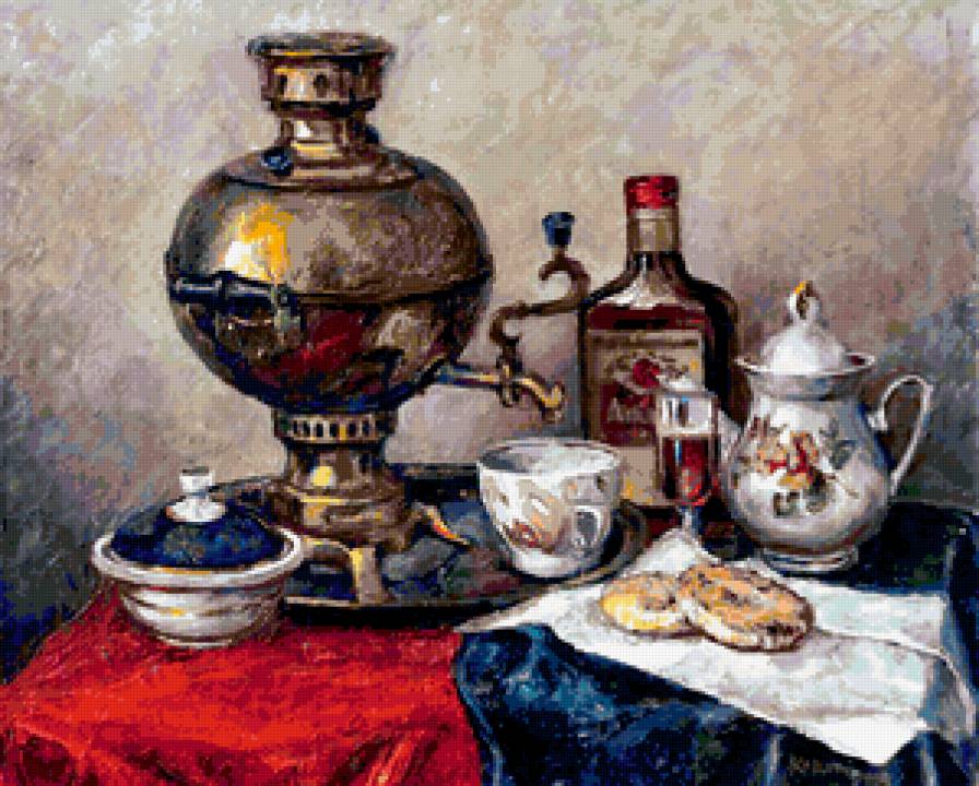 чай с коньяком - по картинам художников - предпросмотр