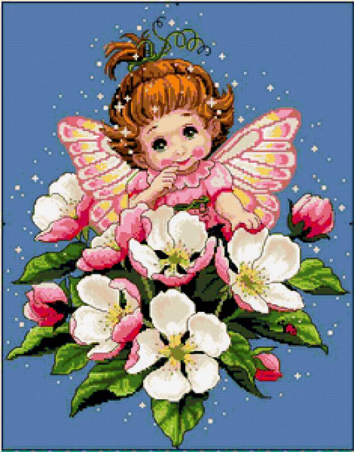 Фея яблоневого цвета - яблоневый цвет, фантазия, феечка, весна, сказка, фея, цветы - предпросмотр