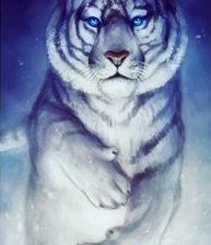 Схема вышивки «Снежный тигр»