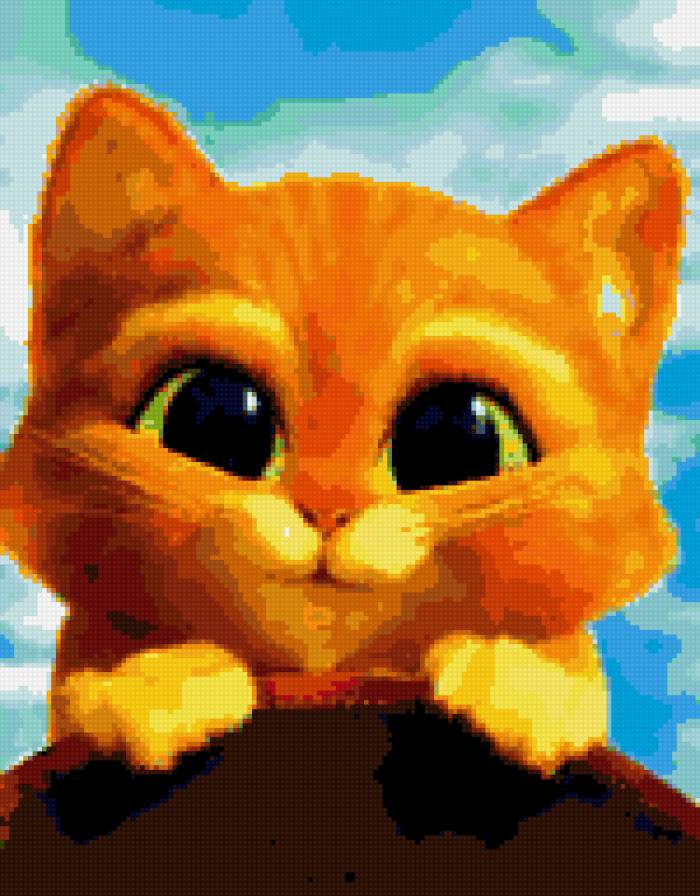 кот в сапогах - мультфильм, домашние животные, рыжий, кот, милашка - предпросмотр