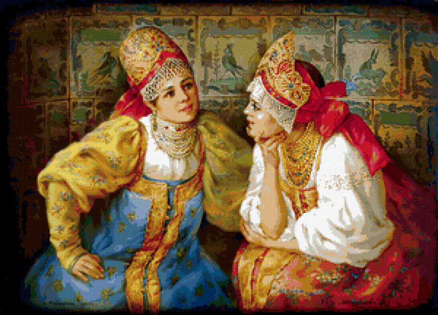 подруги - федоскино - предпросмотр