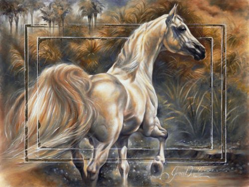 Серия "Кони" - лошади, кони, животные, пейзаж, река - оригинал