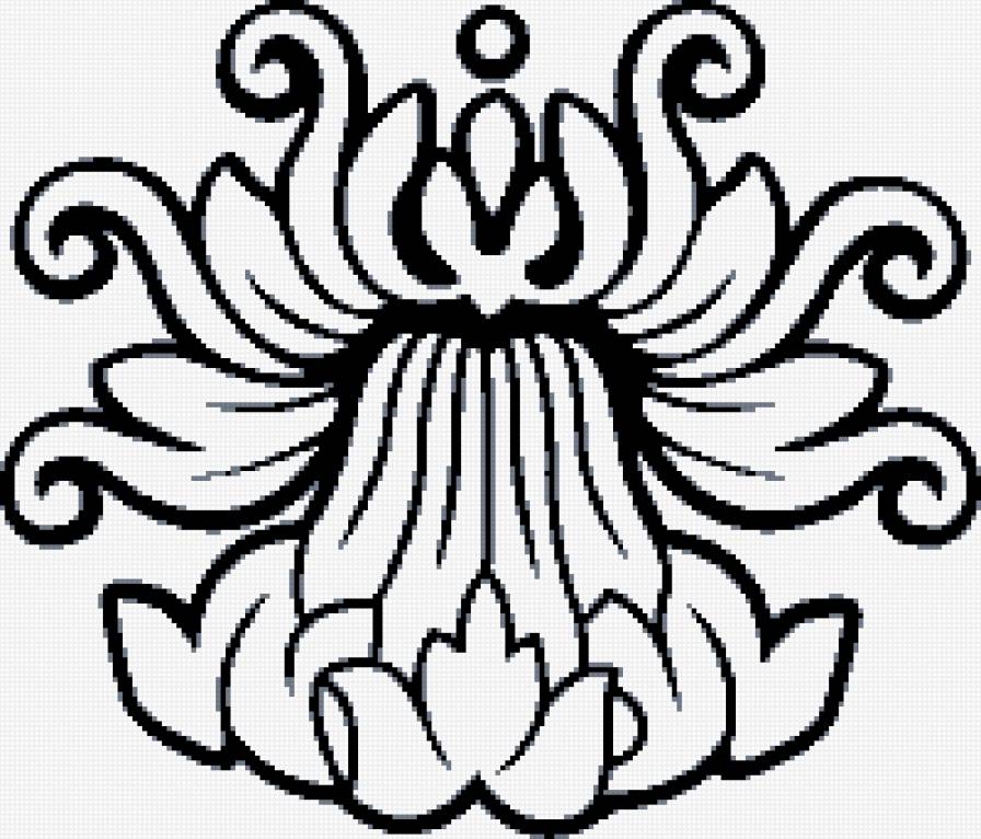 узор - черно-белые, узор - предпросмотр