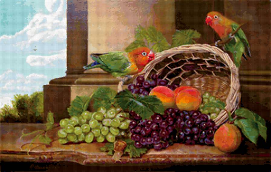 натюрморт с виноградом - предпросмотр