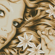 Схема вышивки «девушка»