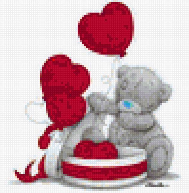 тедди и сердца - предпросмотр