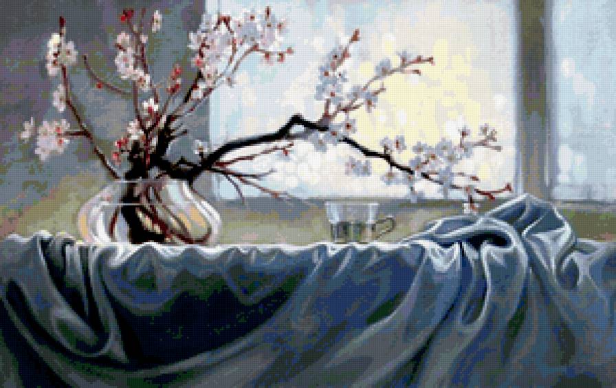 цветущая ветка - натюрморт - предпросмотр