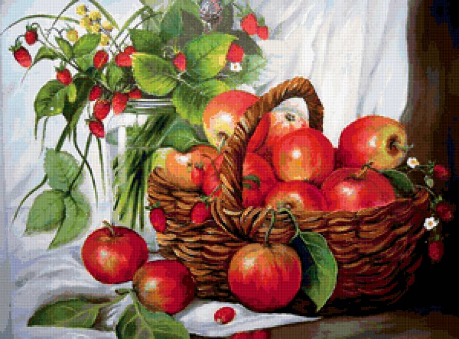 корзина с яблоками - предпросмотр