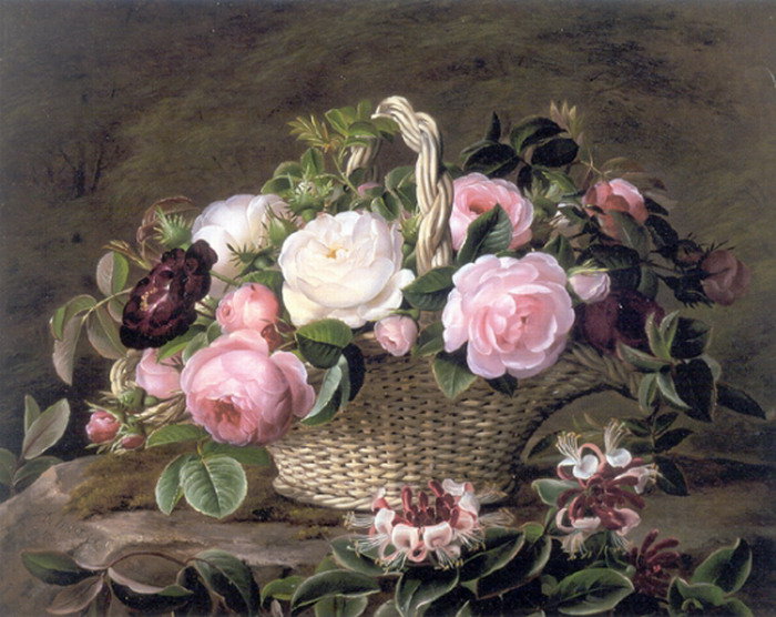 Корзина роз - корзина, розы, натюрморт, цветы, букет - оригинал