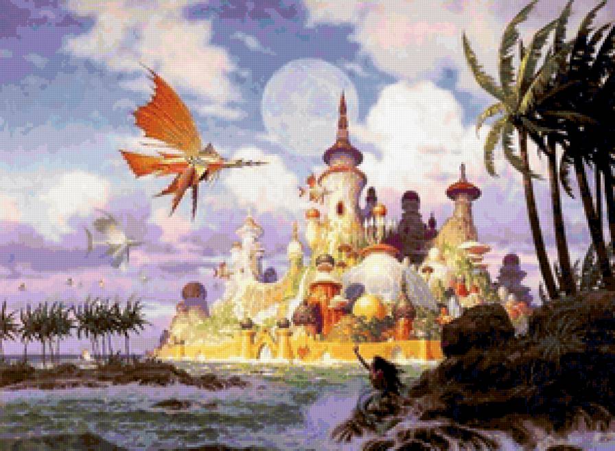 Волшебная страна - замок, море, сказка, фэнтэзи - предпросмотр