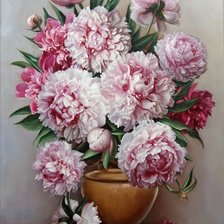 Схема вышивки «Пионы»