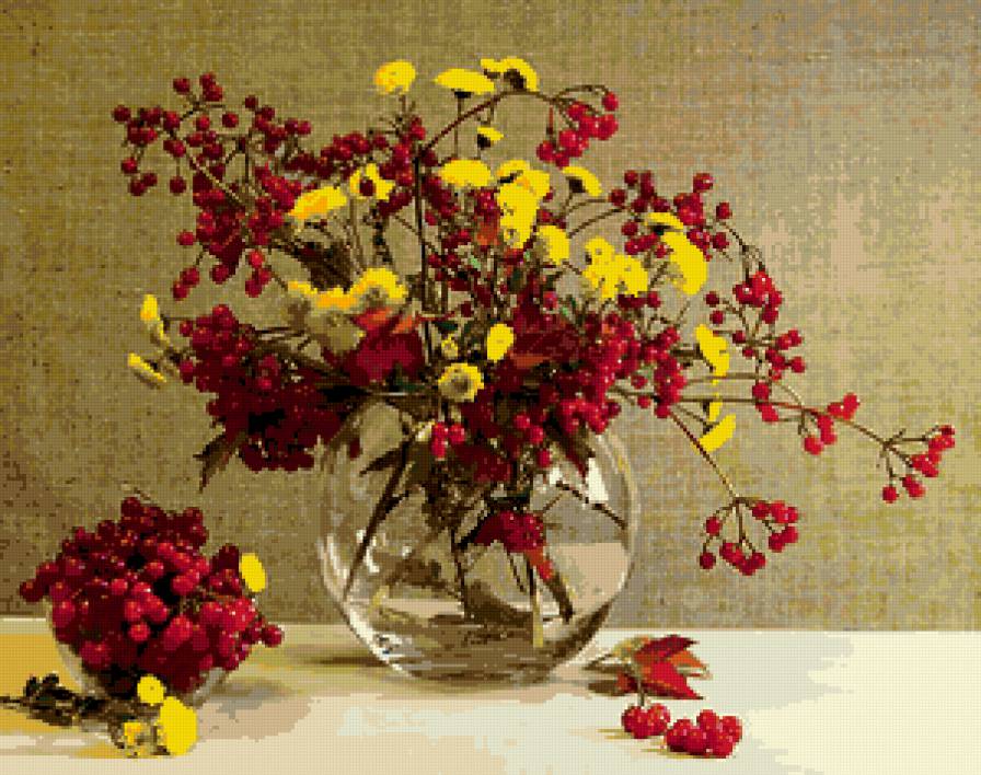 zveti - vaza, zveti, yagodi - предпросмотр