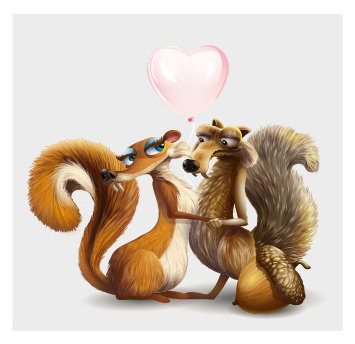 ледниковый период - мультики, мультик, белки, белочка, белка, любовь, мультяшки - оригинал