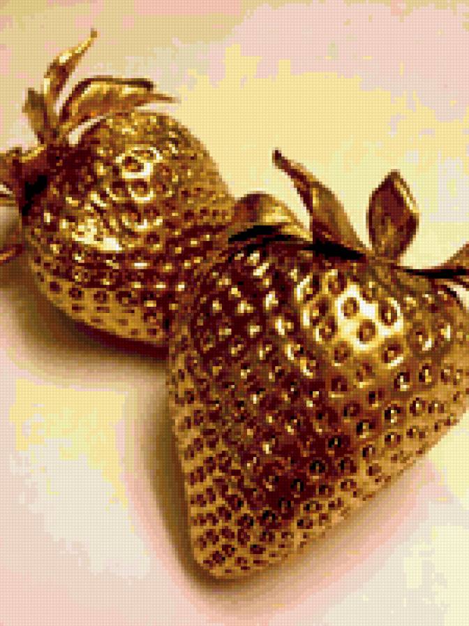 золотая клубника - золото, клубника - предпросмотр