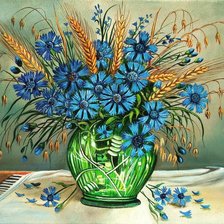 Схема вышивки «васильки»