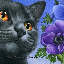 Схема вышивки «кошка Гармашовой»