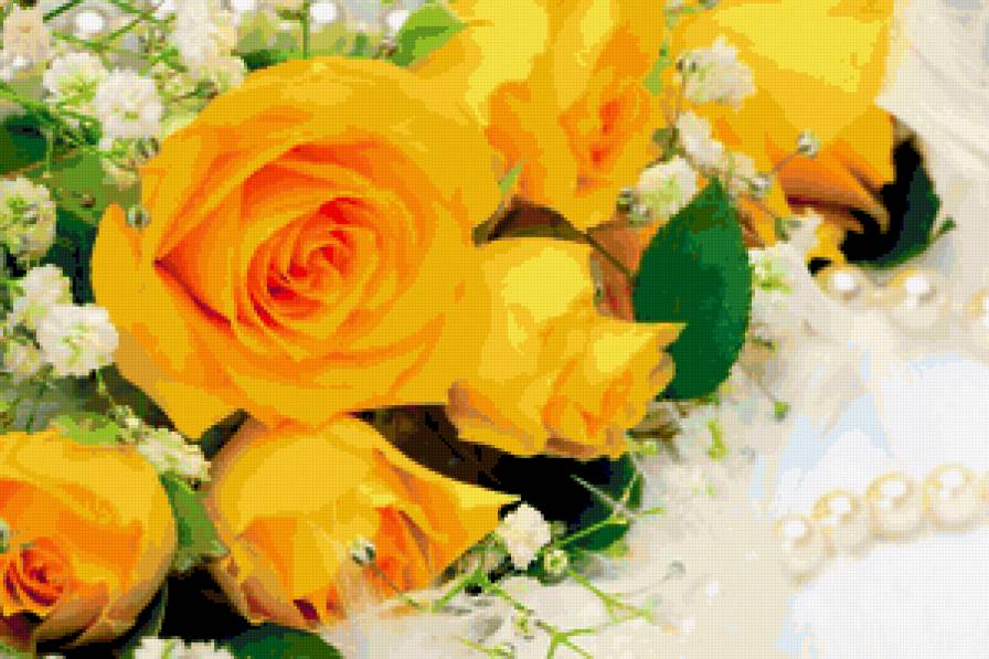 букет жёлтых роз - цветы, розы - предпросмотр