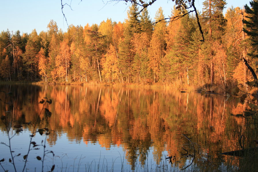 Озеро - природа, осень, красота, карелия, озеро, вода, пейзаж - оригинал