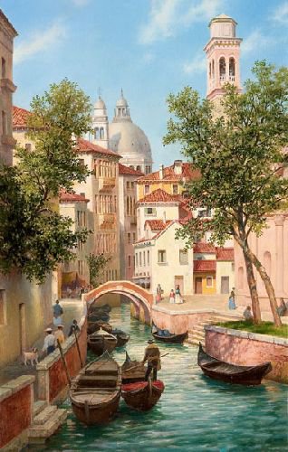Венецианская улица - венеция, город, пейзаж, улица - оригинал