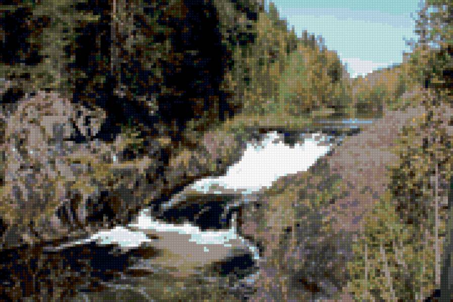 Водопад - вода, пейзаж, карелия, природа, красота, озеро, водопад - предпросмотр