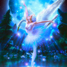 Схема вышивки «лебединое озеро»