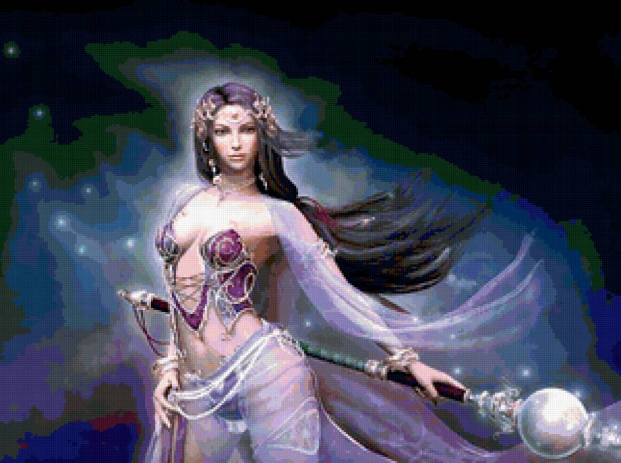 №421896 - портрет, девушка, живолись, люди, фэнтези - предпросмотр