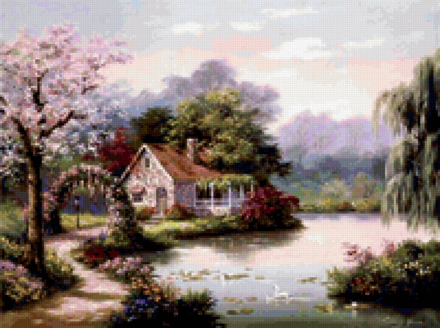 Домик у пруда - домик - предпросмотр