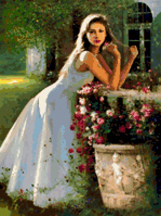 Девушка в саду - люди - предпросмотр