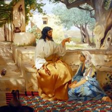 Схема вышивки «Христос у Марии»