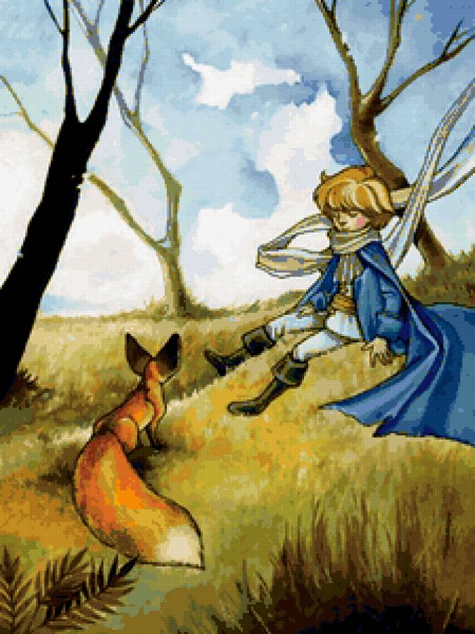 роза и маленький принц - лис, для детей, детям, сказки, иллюстрации, принц - предпросмотр