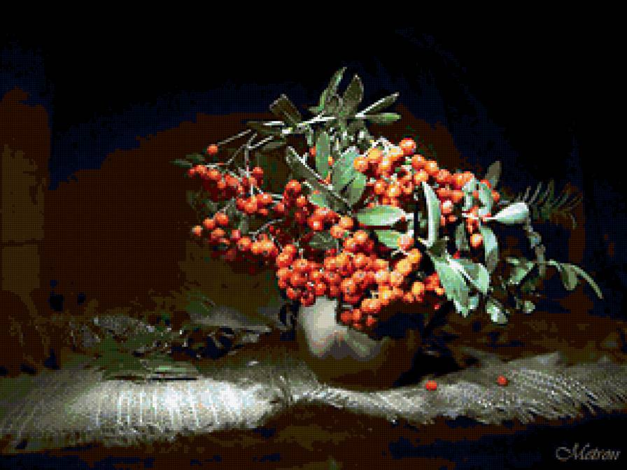 №422129 - букет, натюрморт, рябина, ягоды - предпросмотр