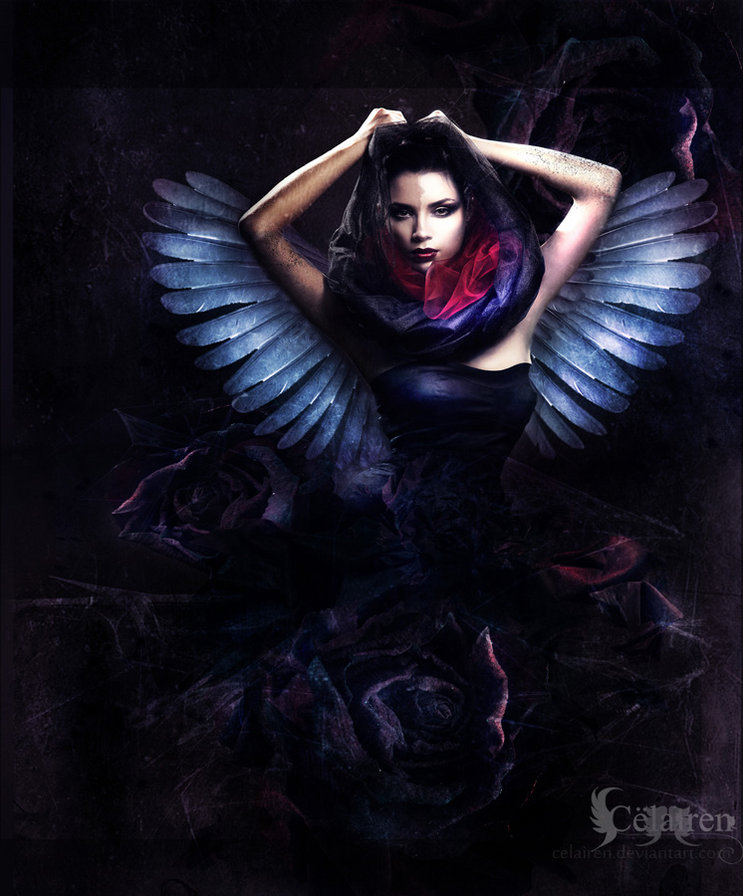 темный ангел - девушка, ангел - оригинал