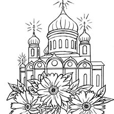 Оригинал схемы вышивки «церковь» (№422527)