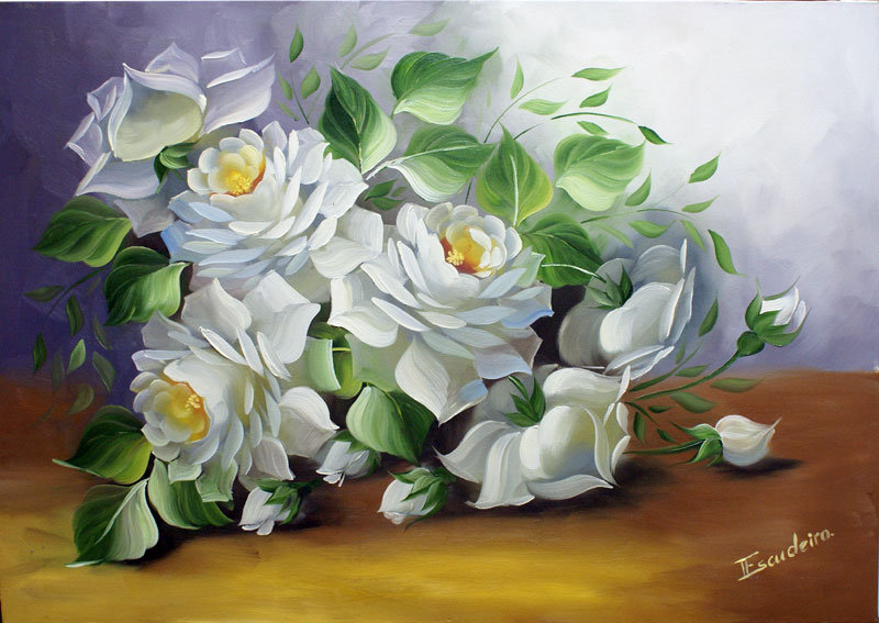 Букет из белых роз - букет, розы, цветы - оригинал